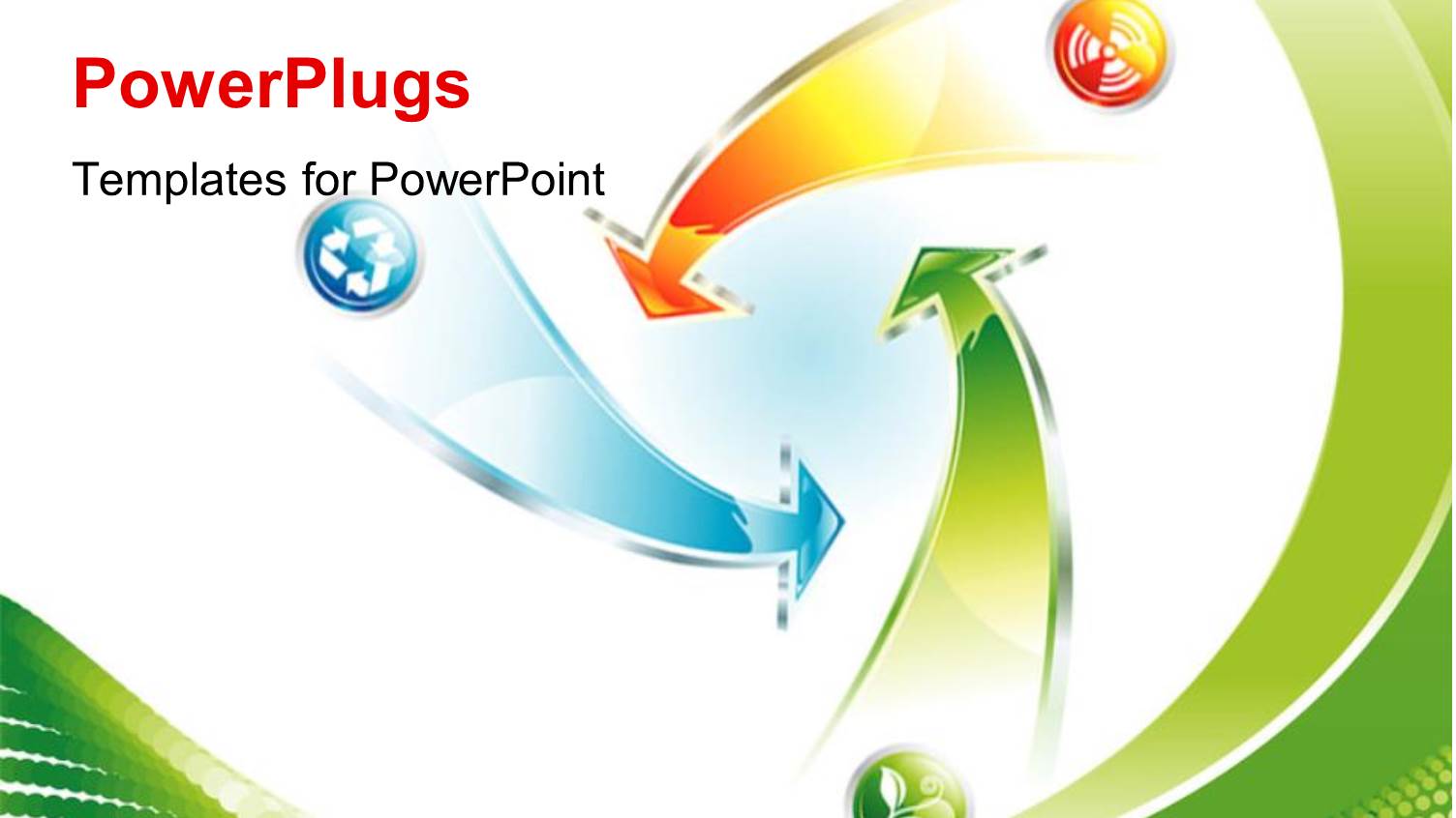 Recycle Arrow Vector Environment Resource Concept with Green Curves