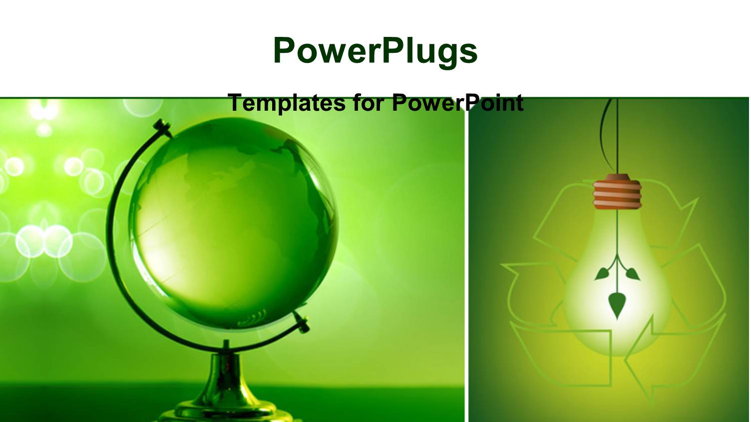 Recycle Symbol Round Light Bulb with Green Glass Globe