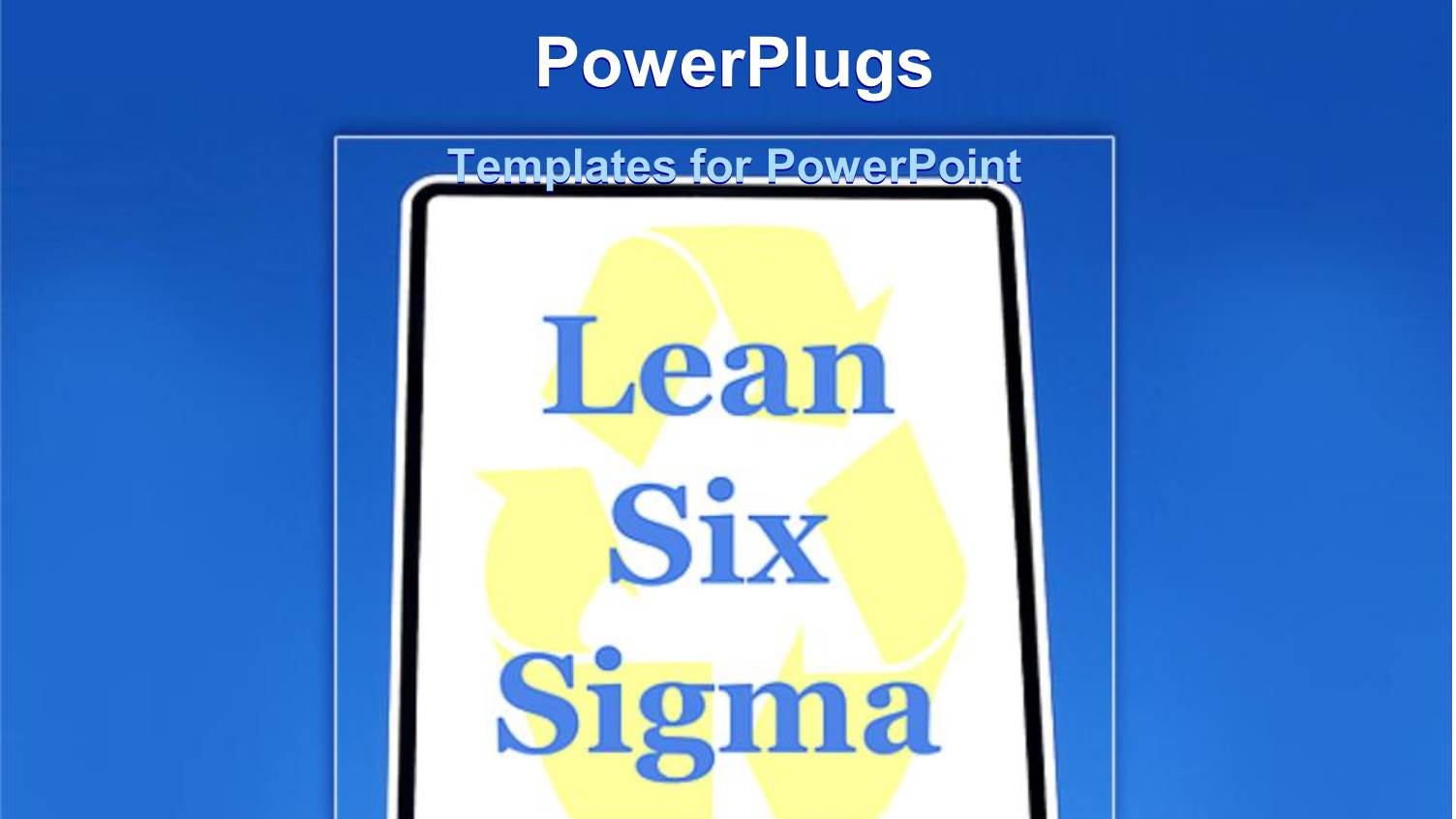 a Recycling Figure with Bluish Background