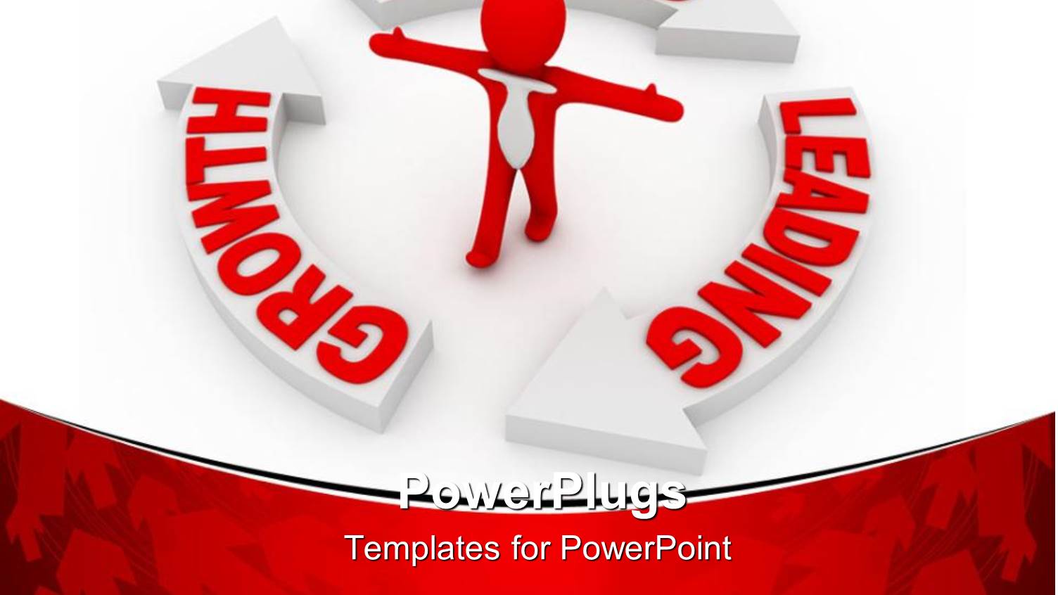 a Red 3D Human Character Standing in a Recycle Sign