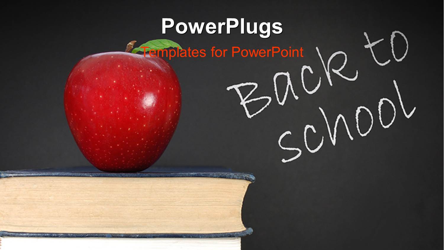 a Red Apple on Top of Books with Blackish Background