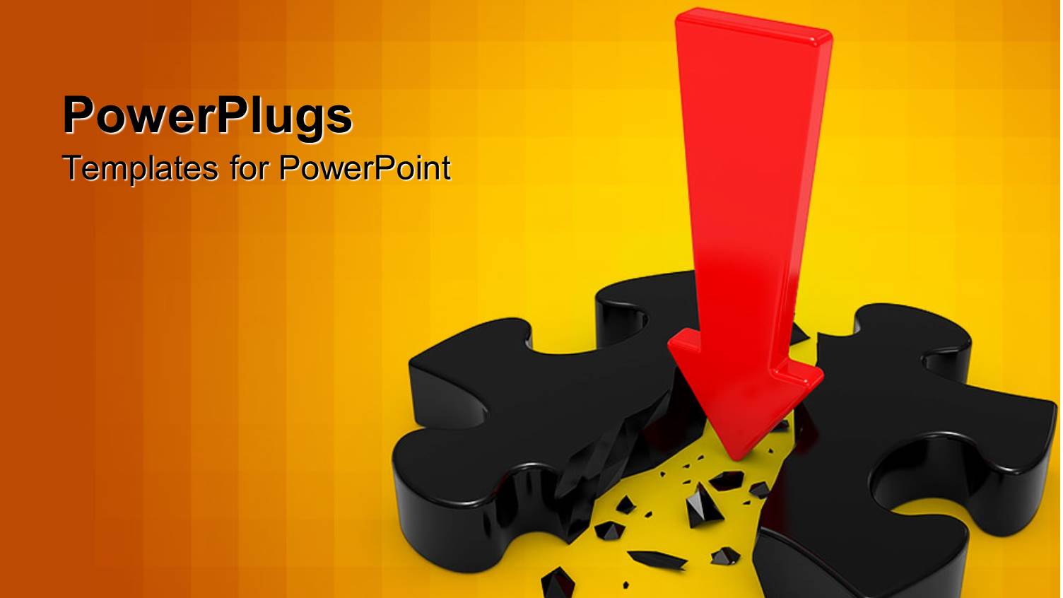 Red Arrow Cleaving Three Dimensional Puzzle Piece in Two