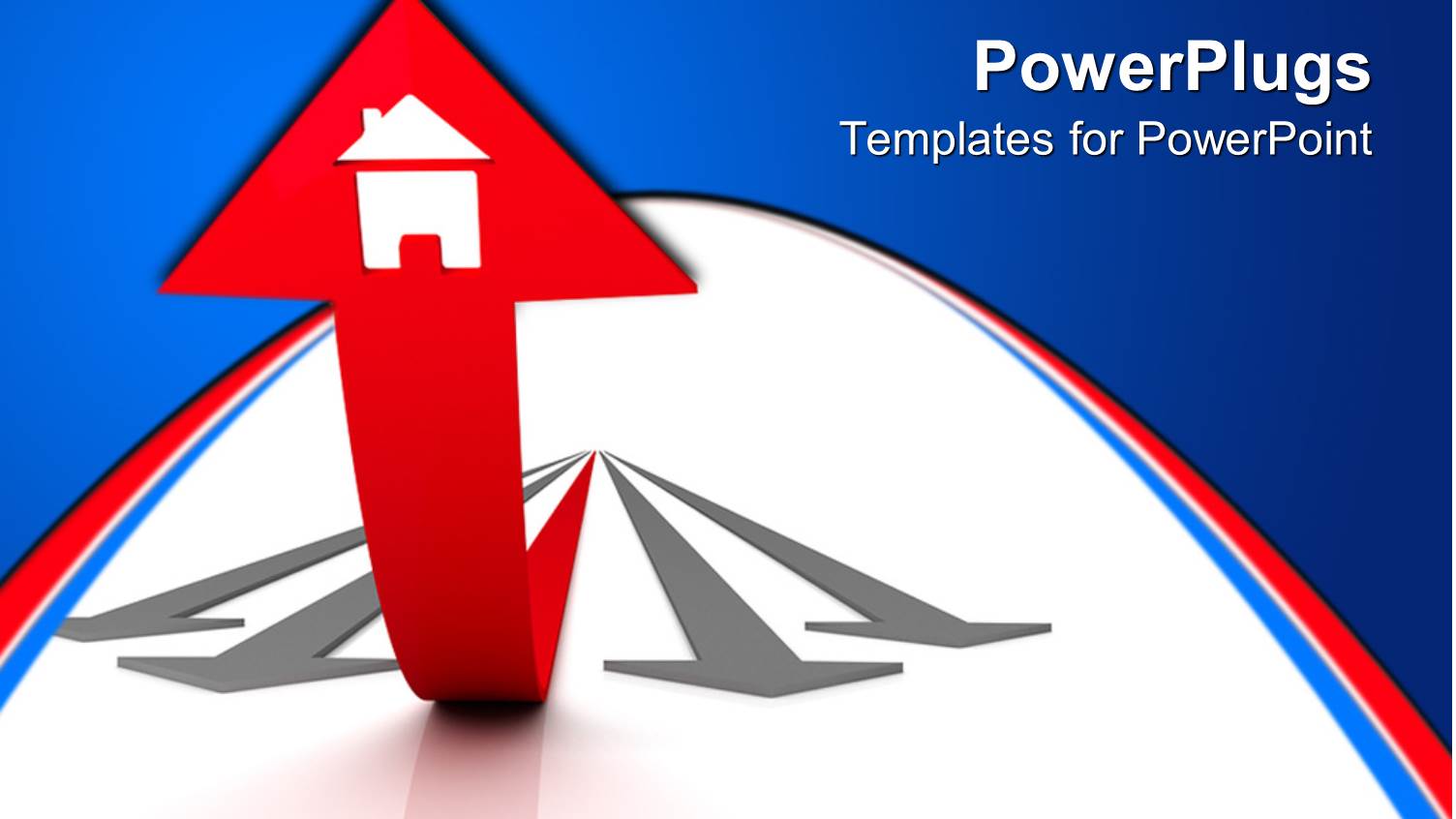 Red Arrow Moving Upwards on a White Colored Background