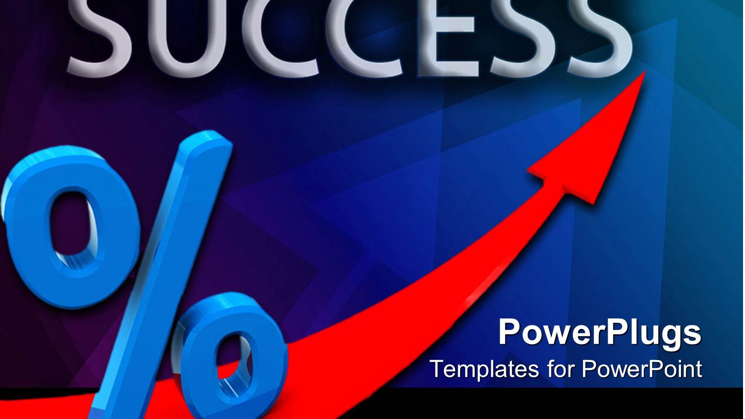 a  Red Arrow, a Percentage Sign and a Text that Spells Out the Word 