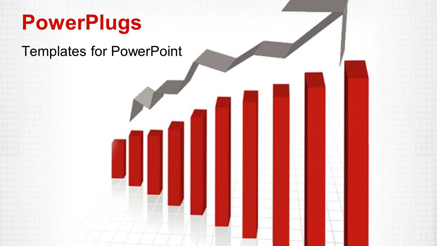 a Red Ascending Bar Chart on a White Colored Background