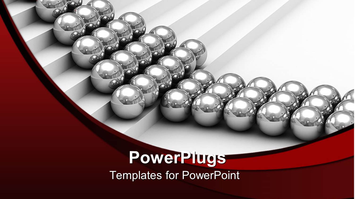 Red Ball in Front of Line of Silver Balls on White Stairs, Leadership Metaphor, Business