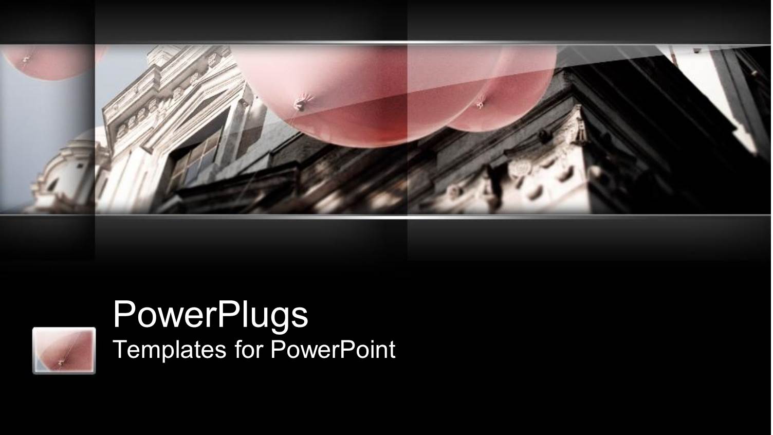 Red Balloons Released in Front of Building