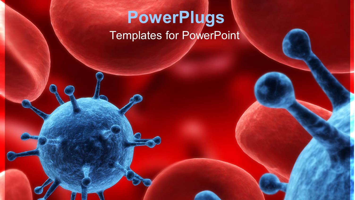 Red Blood Cells Infected with Blue Viruses