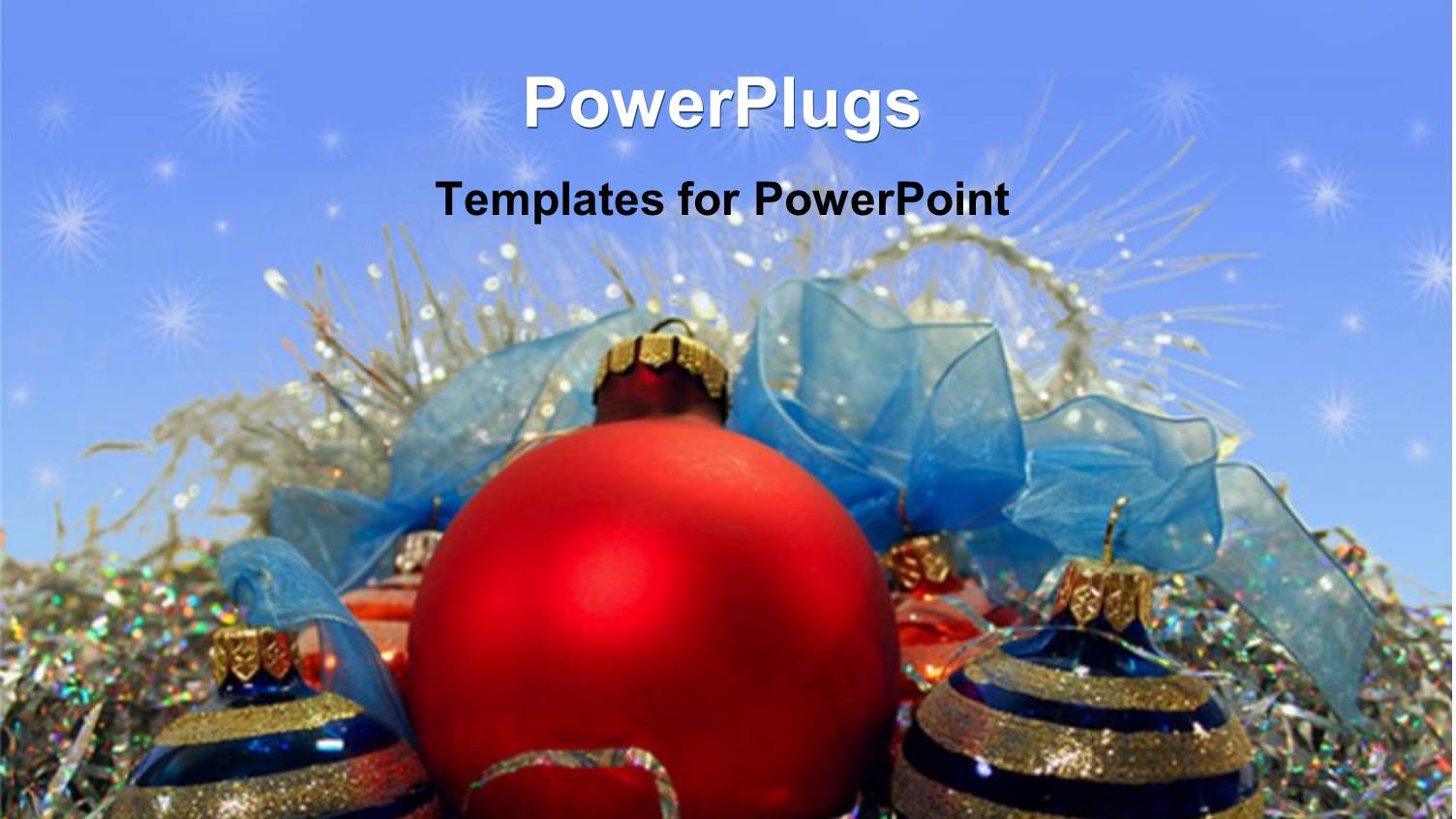 Red, Blue, and Gold Christmas Decorations