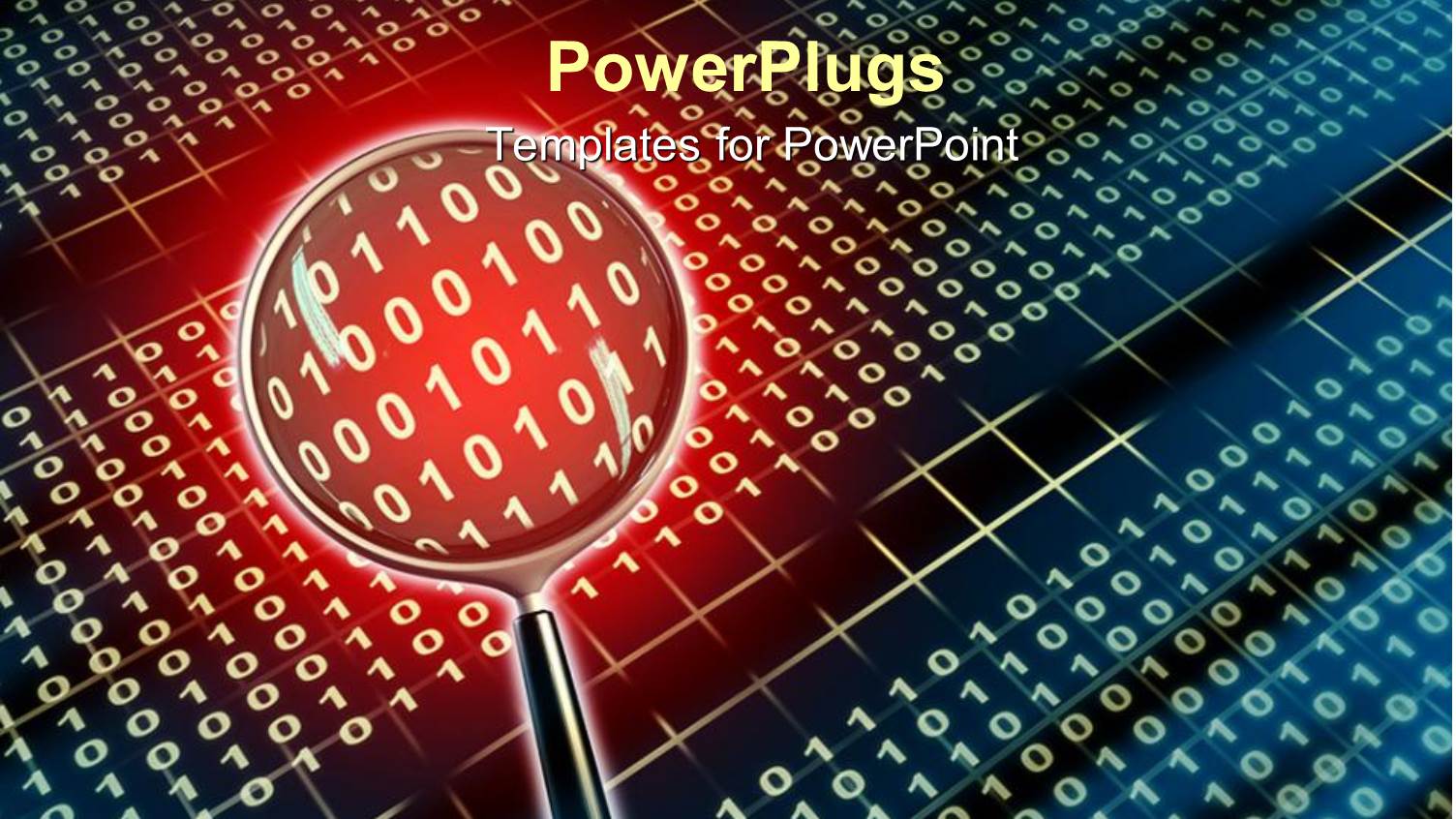 Red, Blue and Yellow Binary Code Viewed Under Magnifying Glass, it, Computer Science, Coding