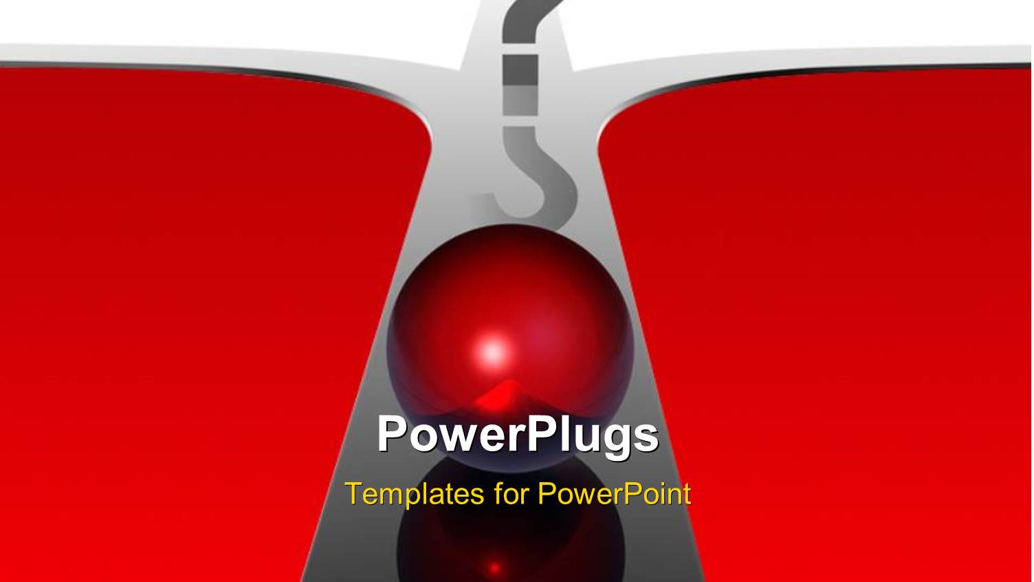 a Red Boll Rolling on a Cross Road with a Question Mark