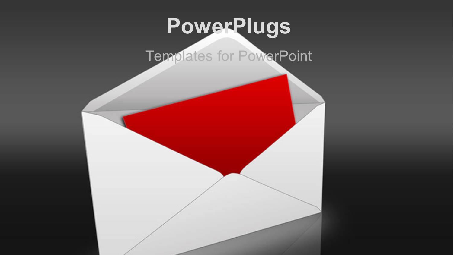 Red Card in White Envelope on Dark Gray Background