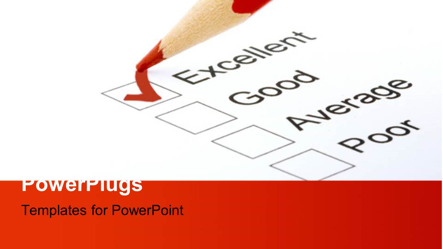 a Red Color Pencil Checking Boxes with White Background