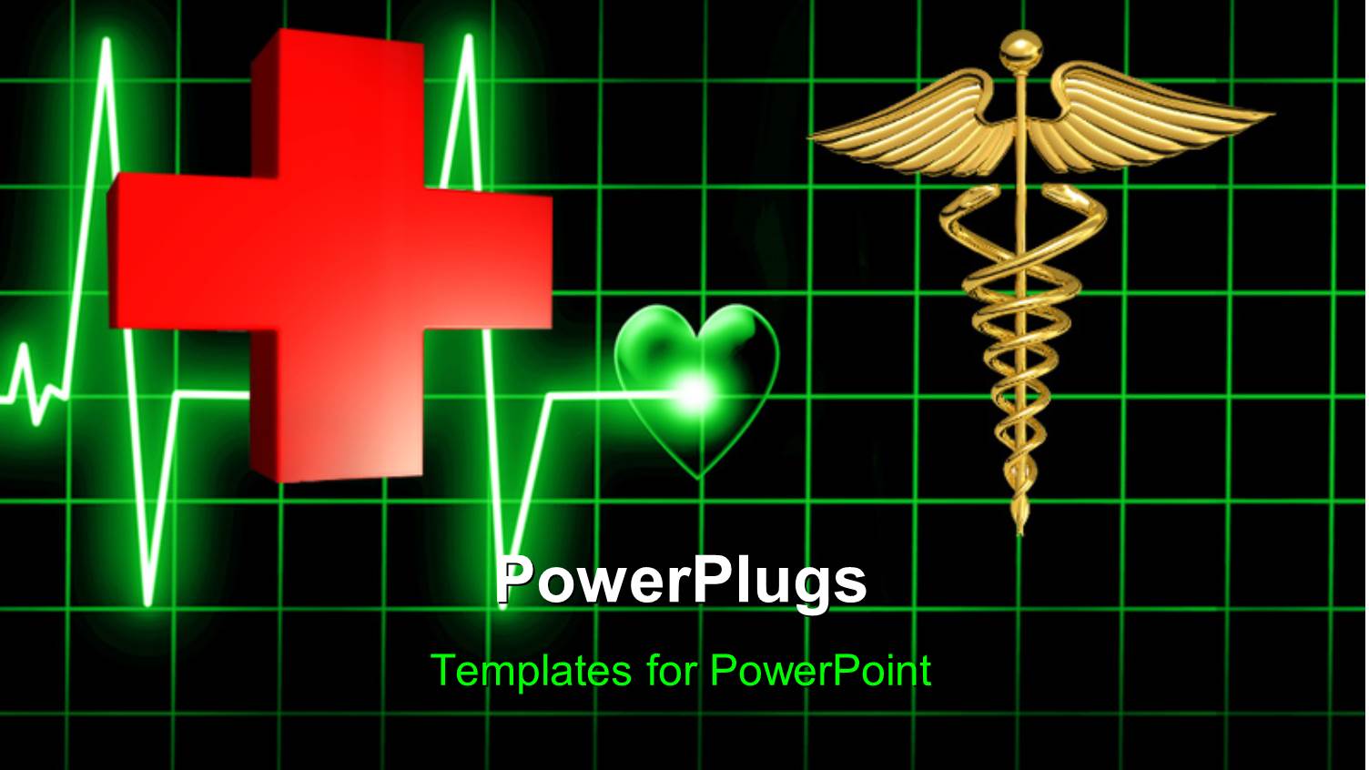 a Red Cross and a Medical Symbol on a Cardio Graph