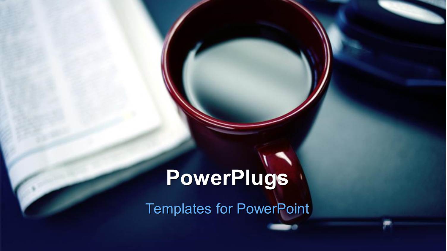 a Red Cup of Coffee with a News Paper Beside it