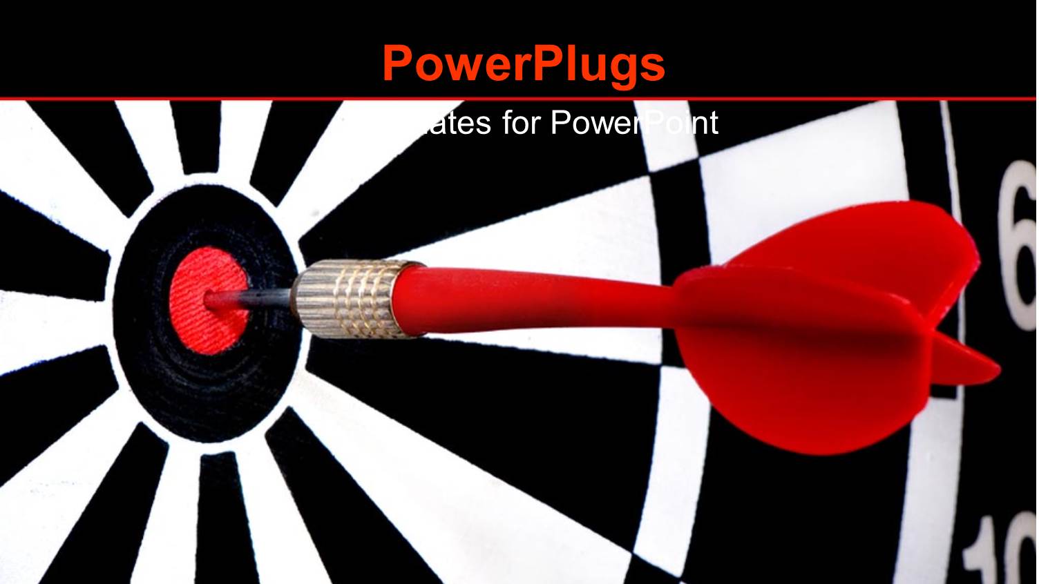 Red Dart Hitting the Middle of a Dart Board