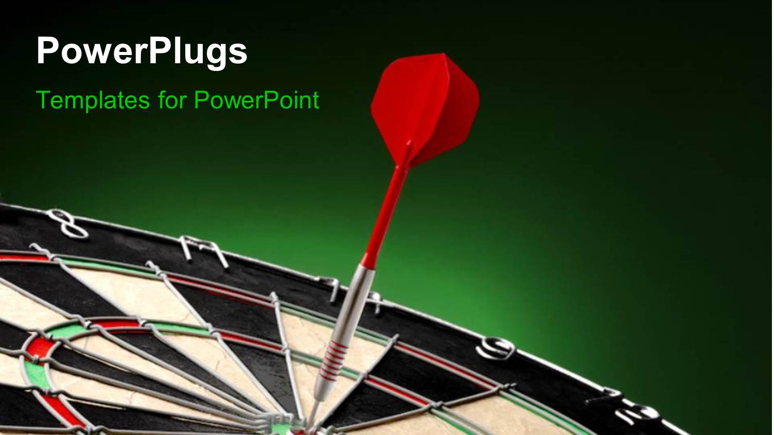 Red Dart Sticks to Bulls Eye of Colorful Target