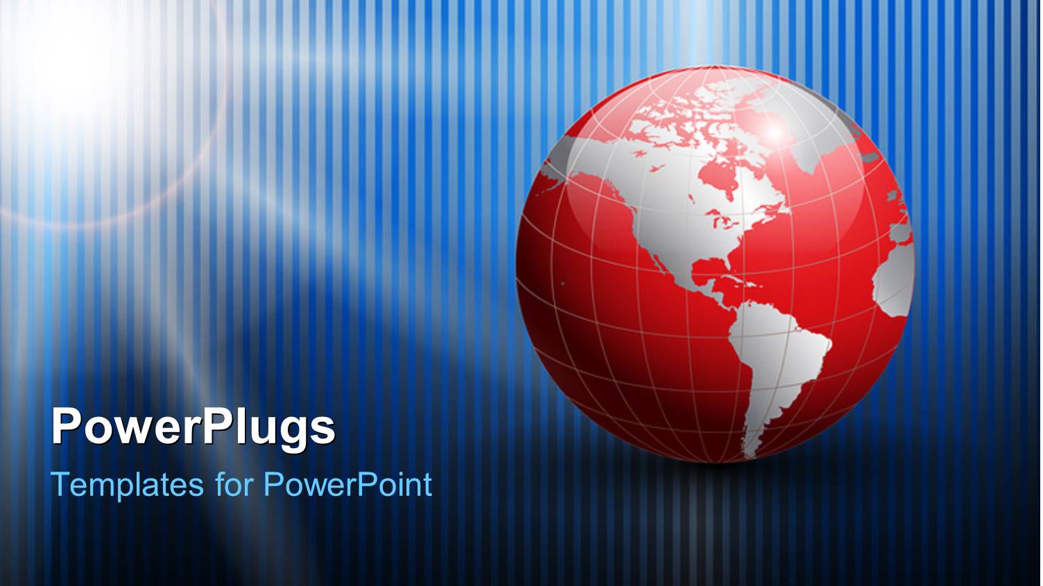 a Red Earth Globe on a Blue Colored Background