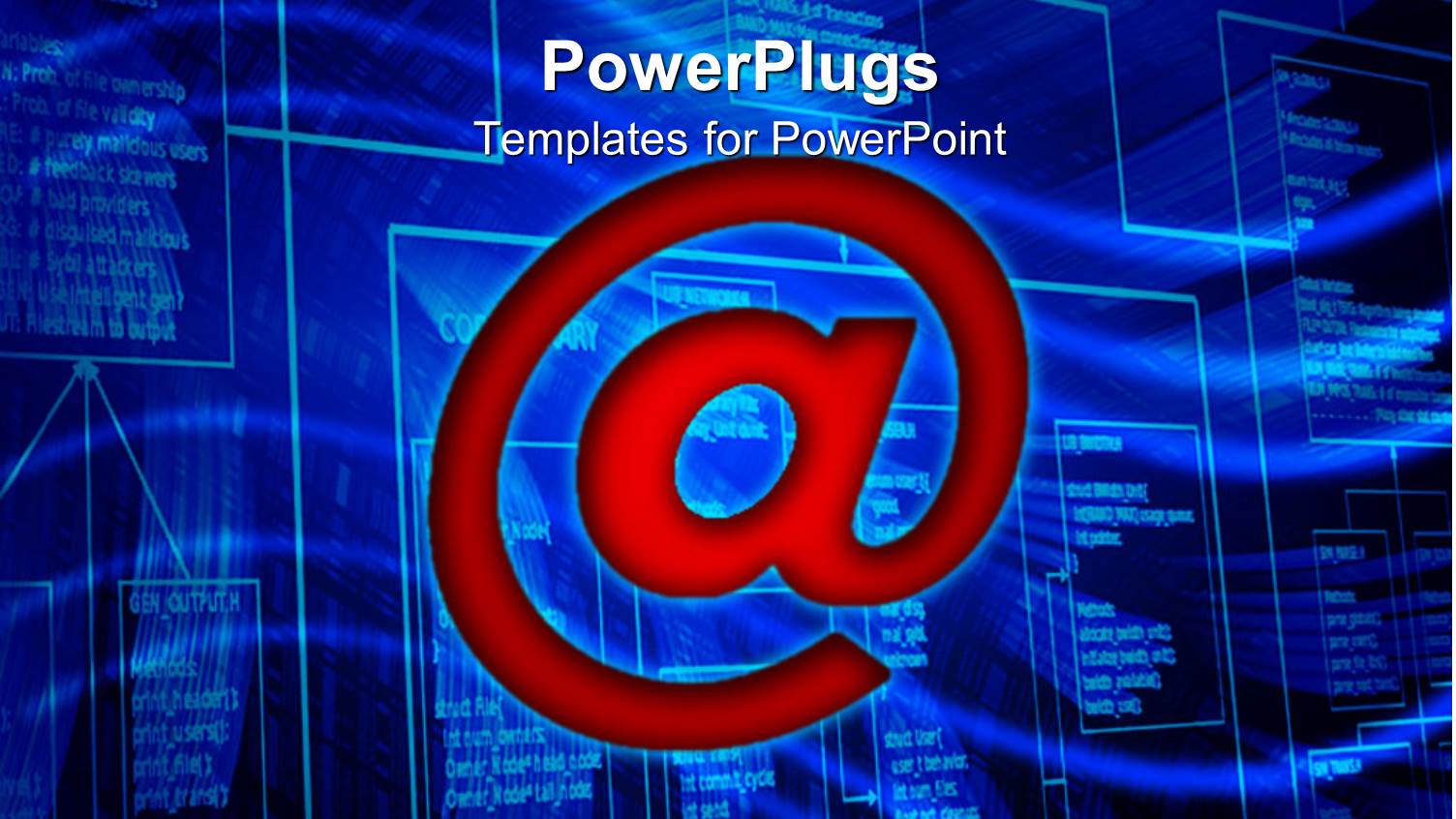 Red Email Symbol Over Blue Futuristic Screen