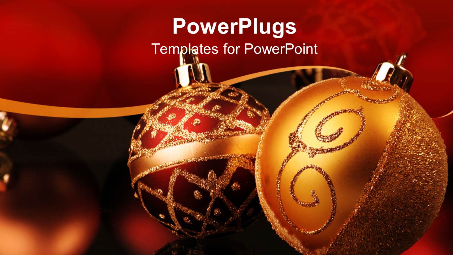 Red and Gold Glitter Christmas Decorations