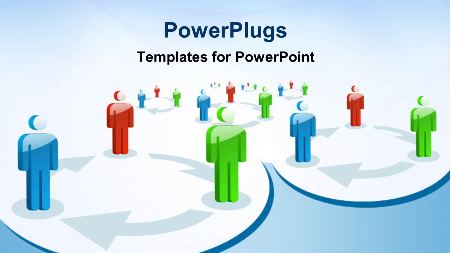 Red Green Blue Figures Arranged in Circles and Connected by Arrows