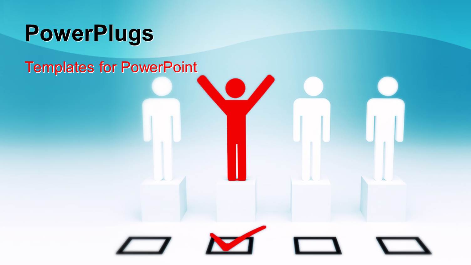 Happy Man Raise Hands after Selection with Check Box Ticked