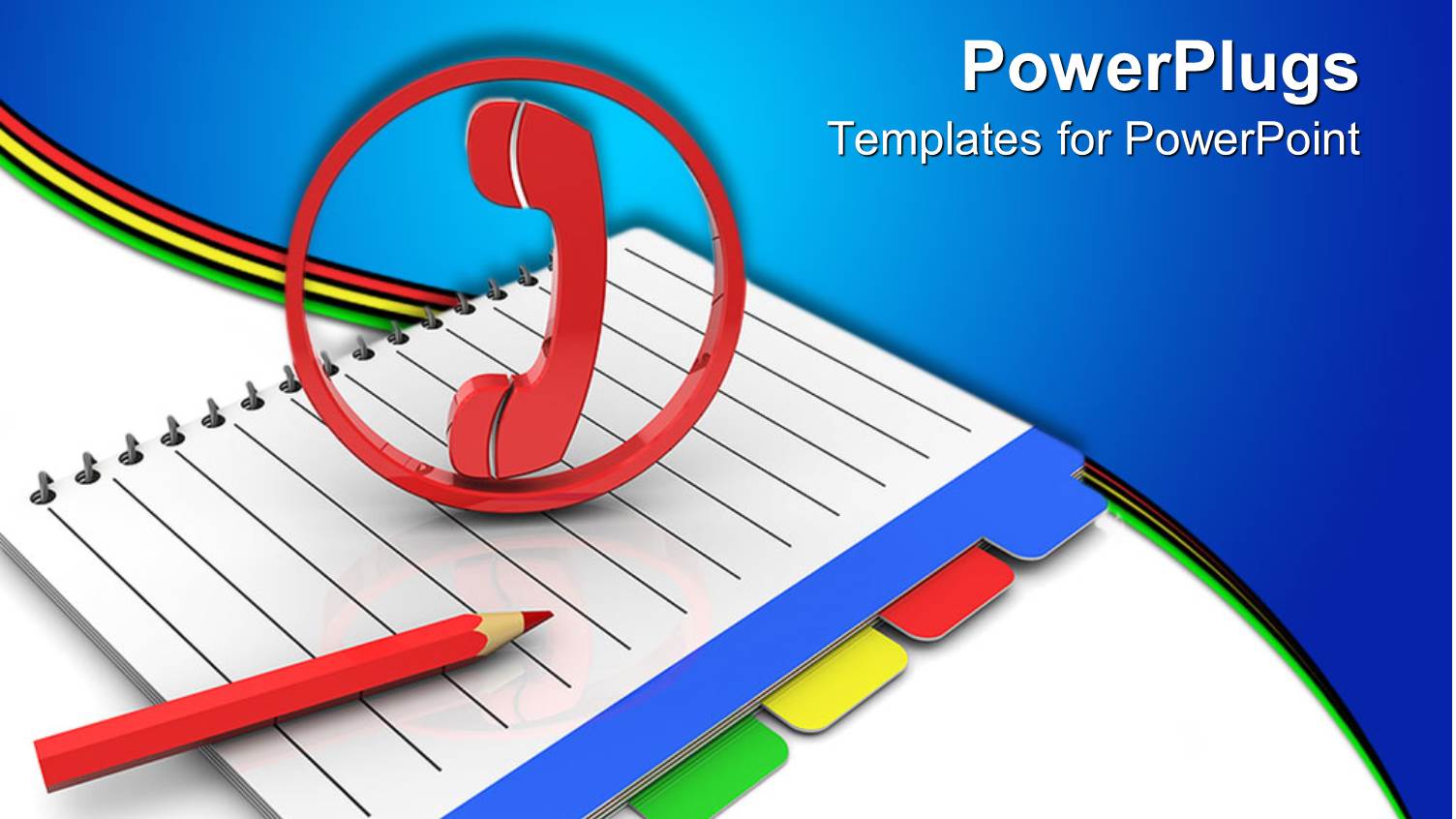 Red Phone Symbol and a Red Penci on a Book