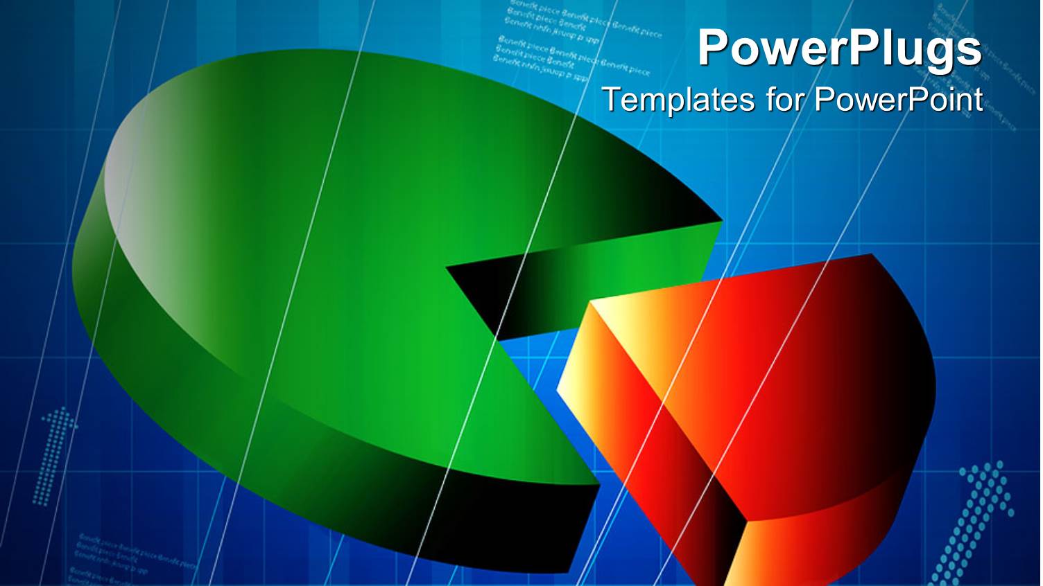 Red Pie Cut Out of Three Dimensional Circle on Blue Background