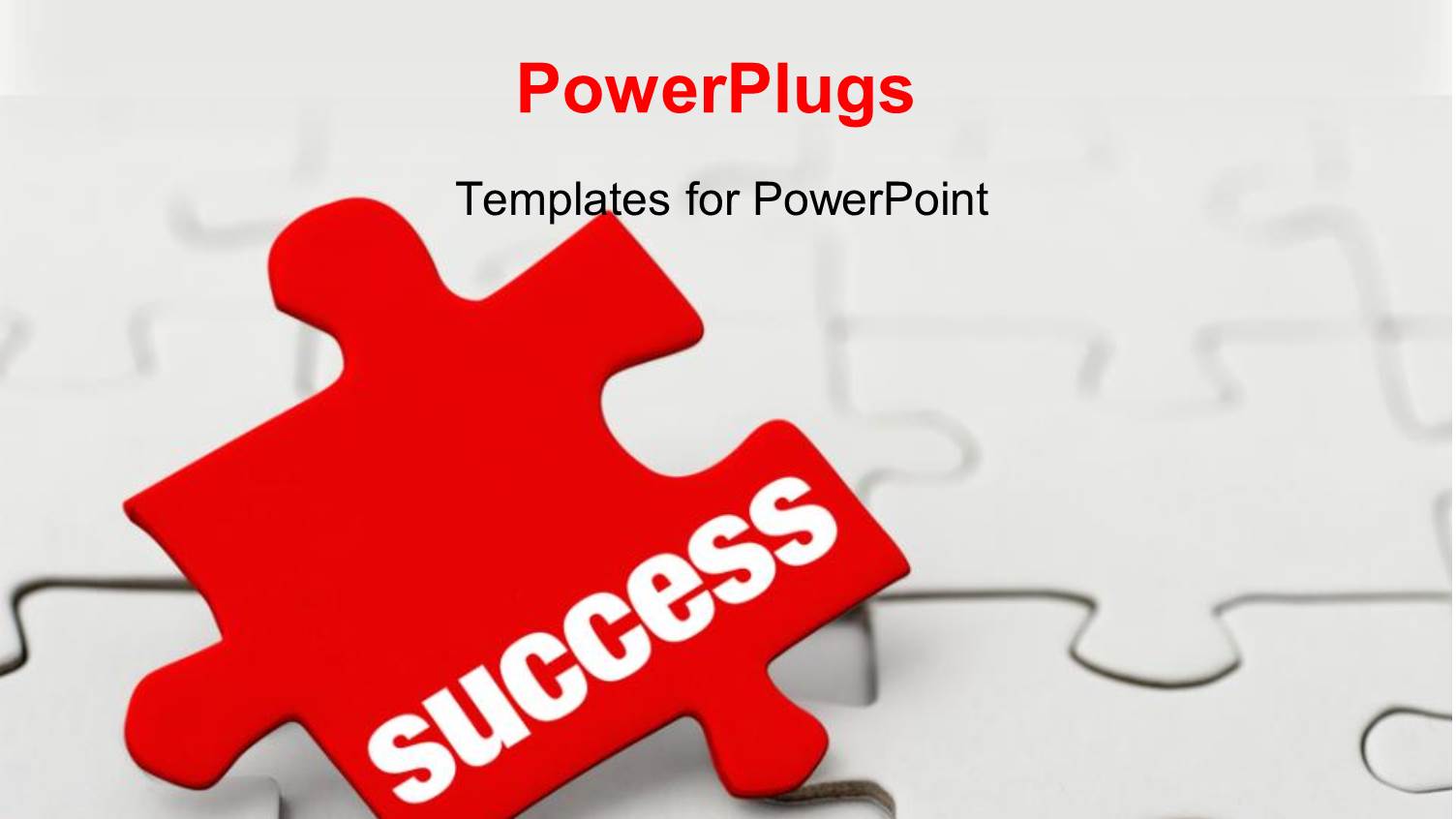 Red Puzzle Piece with Word Success Next to White Jigsaw Puzzle