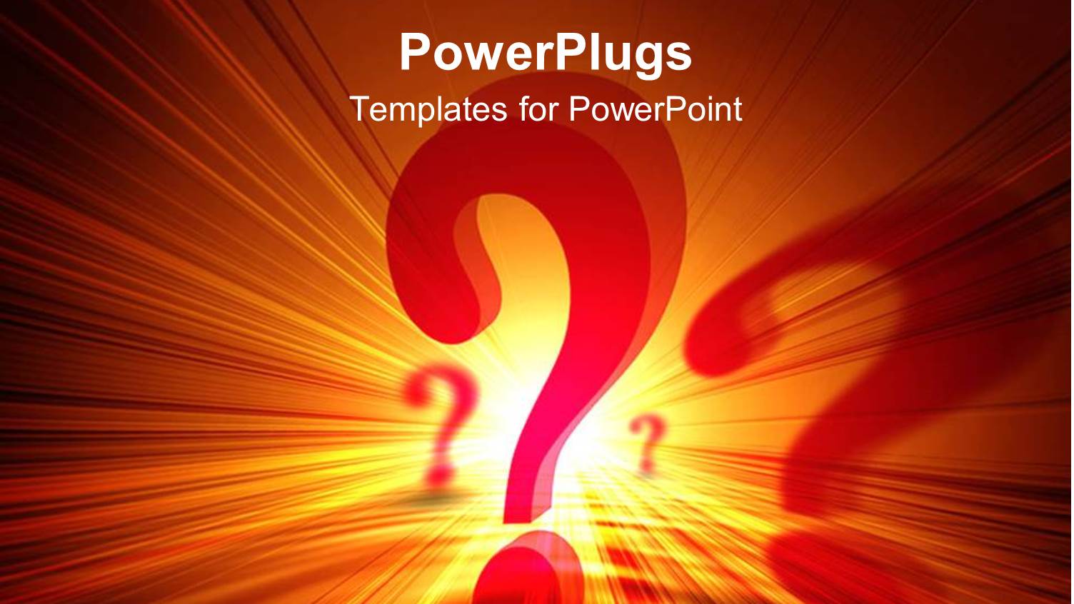 Red Question Marks on Orange and Yellow Light Background