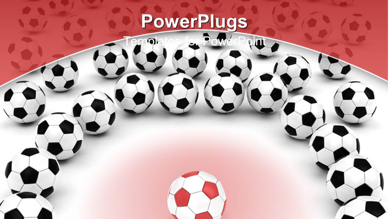 Red Soccer Ball with Black and White Footballs, Red Border