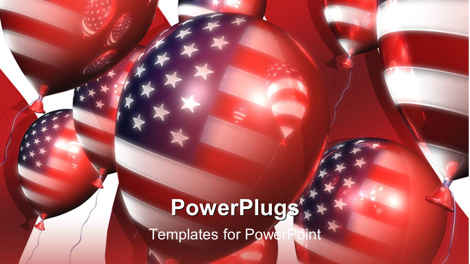 Red White and Blue American Flag on Balloons, Patriotic, USA, 4th of July, Independence Day