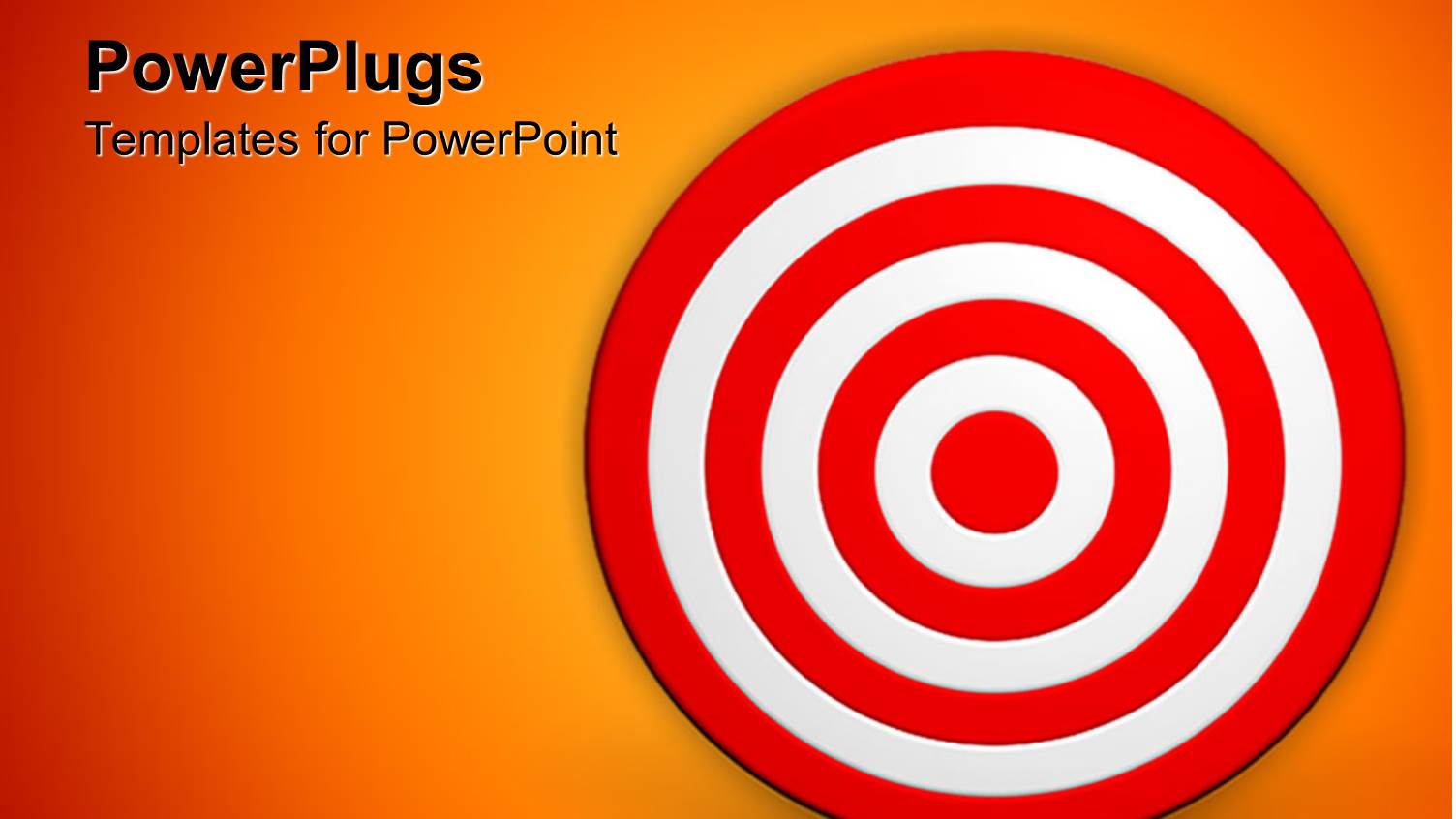 Red and White Bulls Eye Target on Orange Background