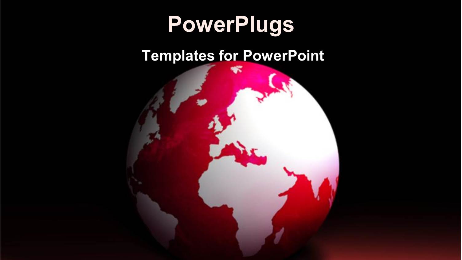 Red and White Colored Earth Globe on Black Background