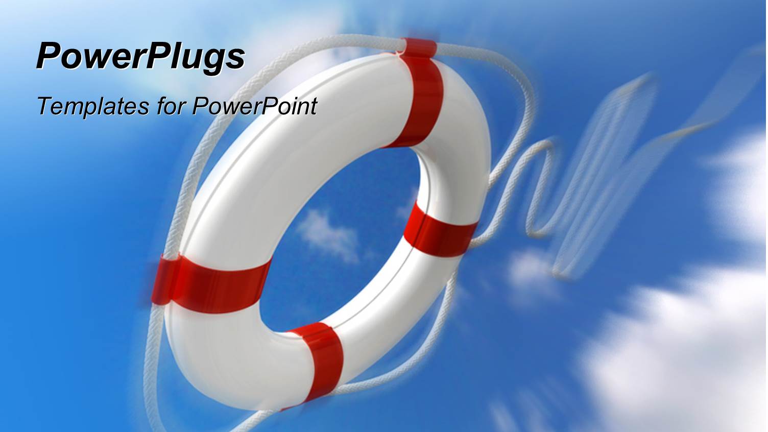 Red and White if Preserver Thrown from Cloudy Sky