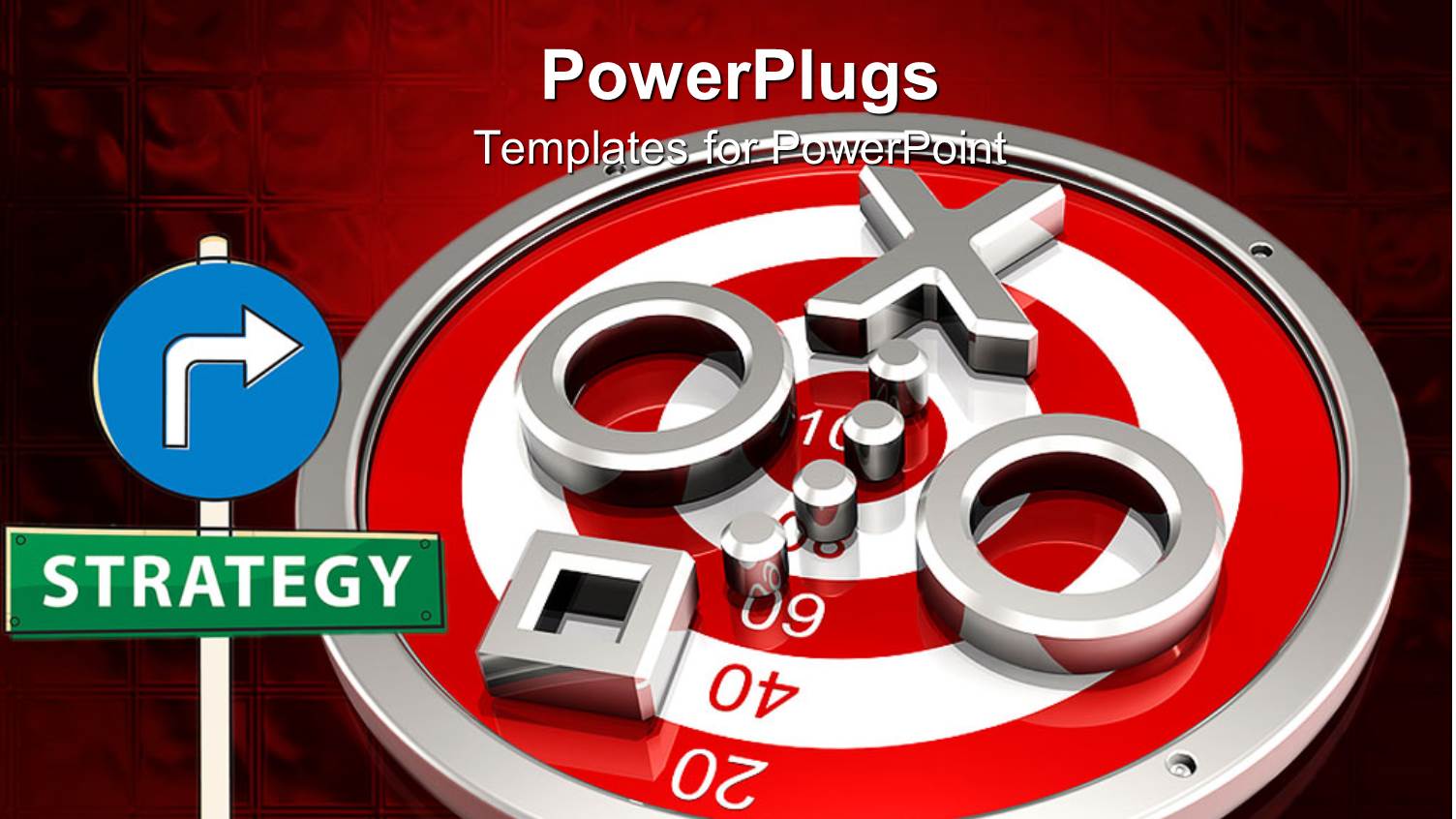 Red and White Target on Red and White Background