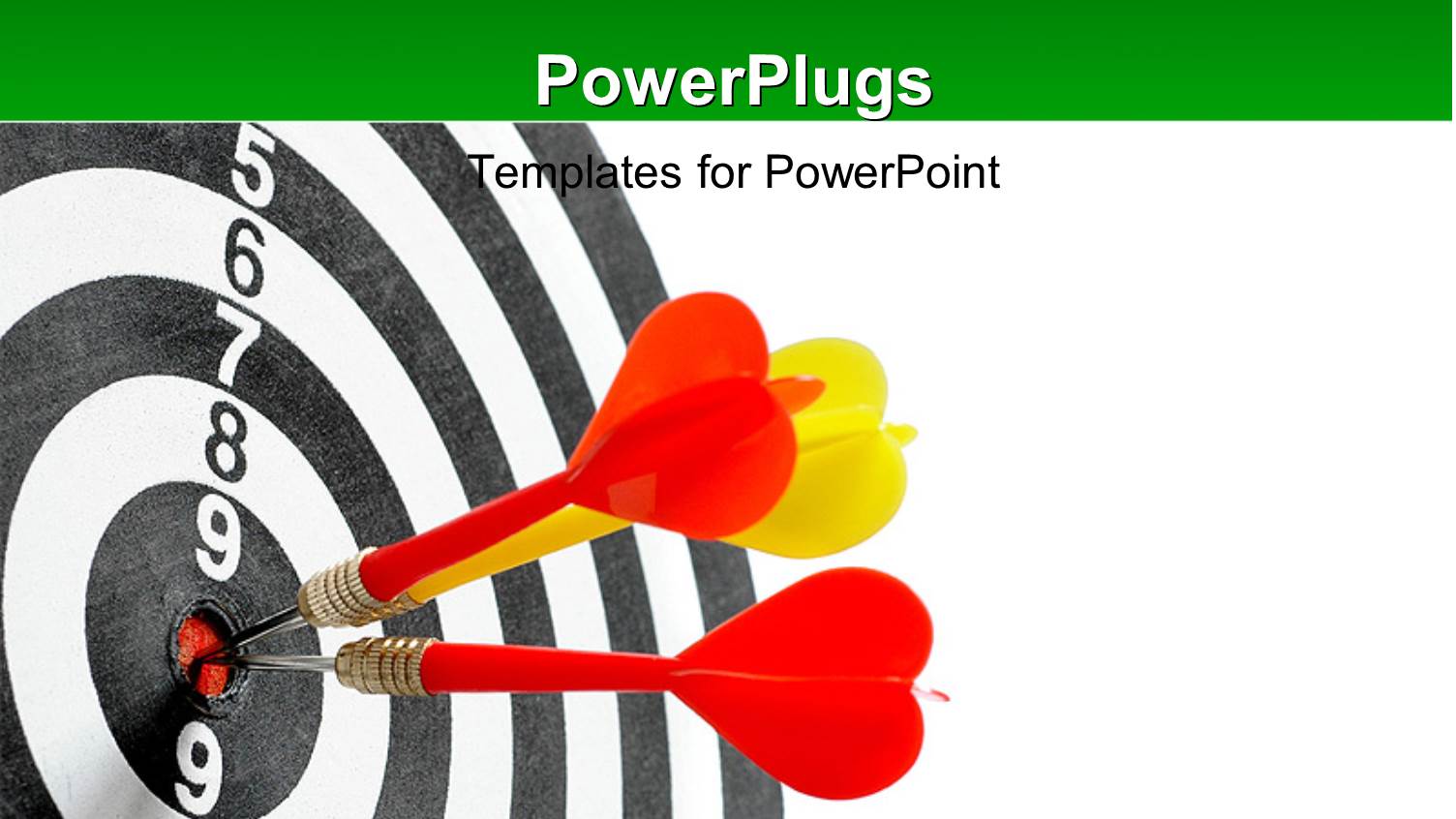 Red and Yellow Darts Stuck on Bull's Eye of Target