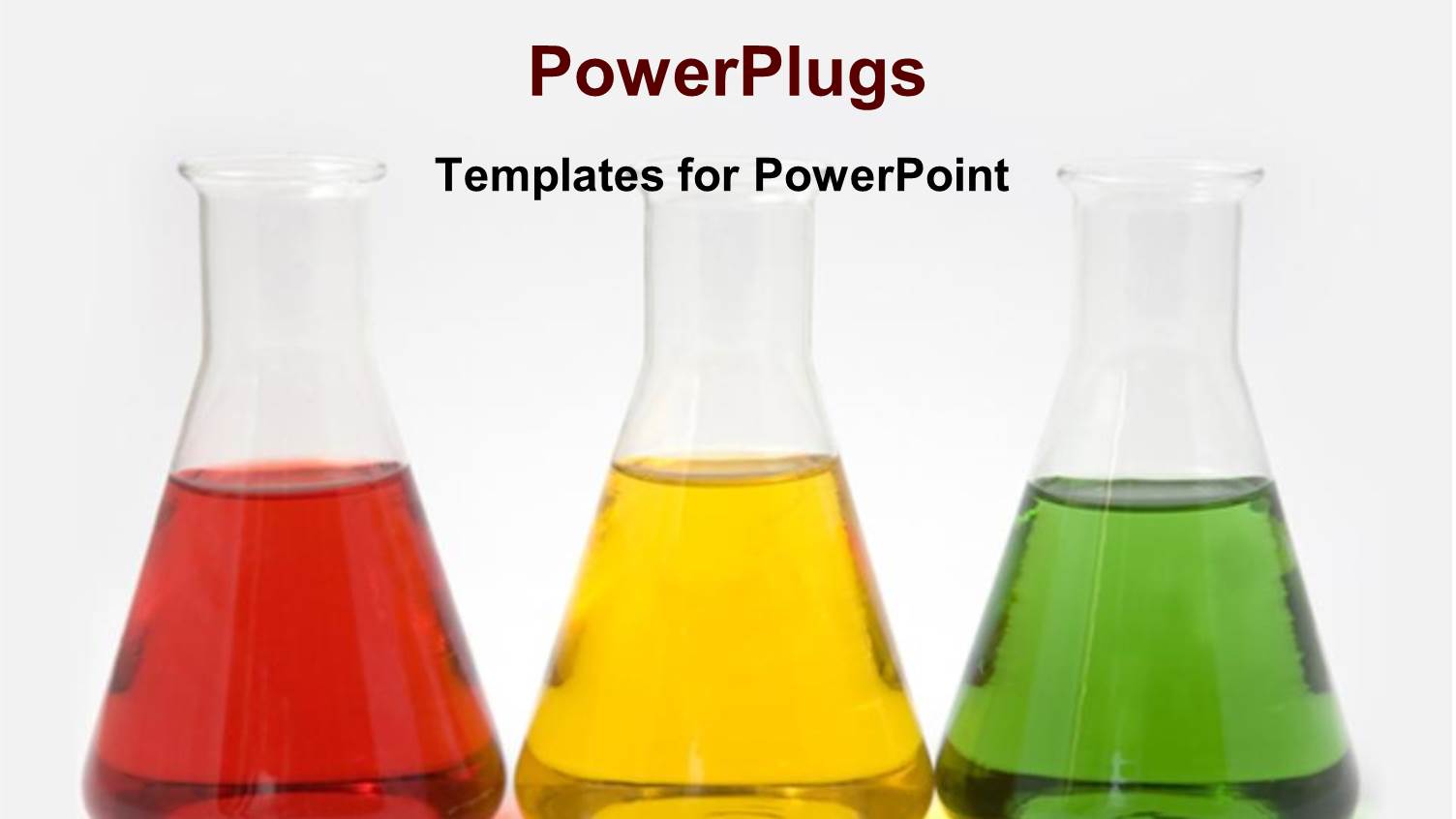 Red, Yellow, and Green Liquids in Flasks