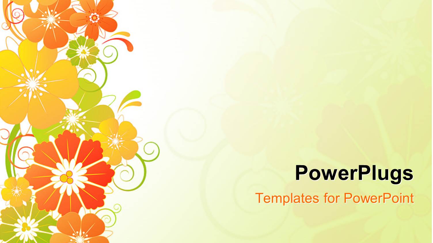 Red, Yellow, Orange, and Green Flowers on Plain off White Background