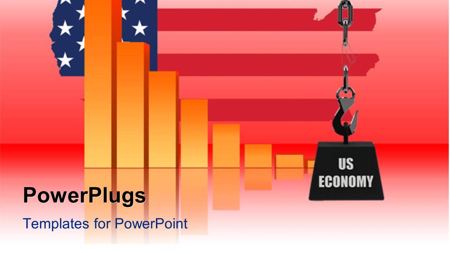 a Reddish Background with an American Flag