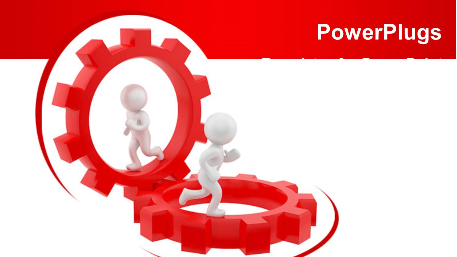 Render of Two Men Running on Gears