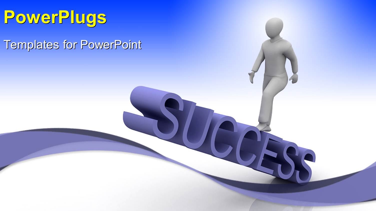 a 3D Character Standing on a Text that Spells Out the Word 