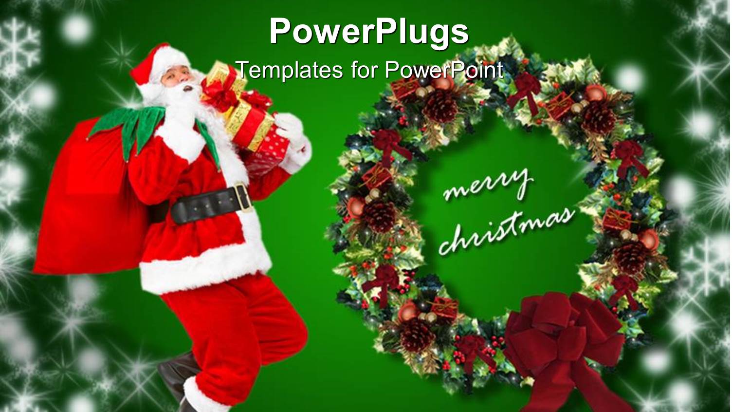 a Representation of Christmas Celebrations with Green Background