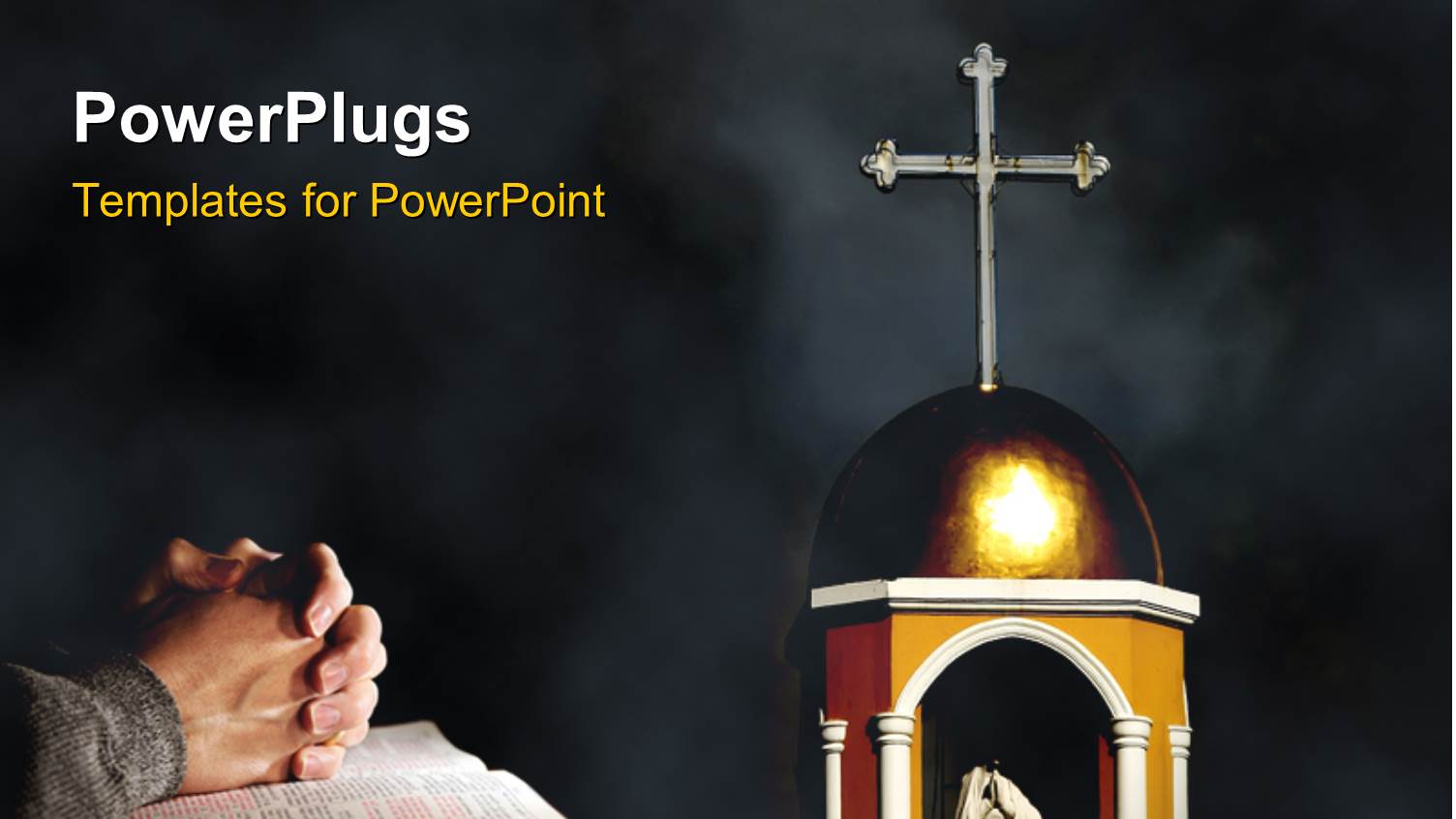 the Representation of the Church with a Person Praying to God