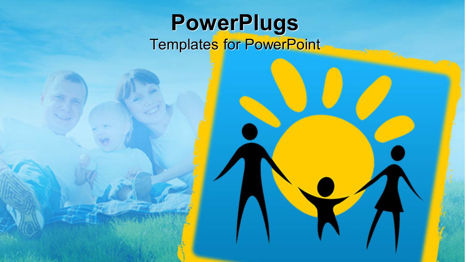 a Representation of a Complete Family with Bluish Background