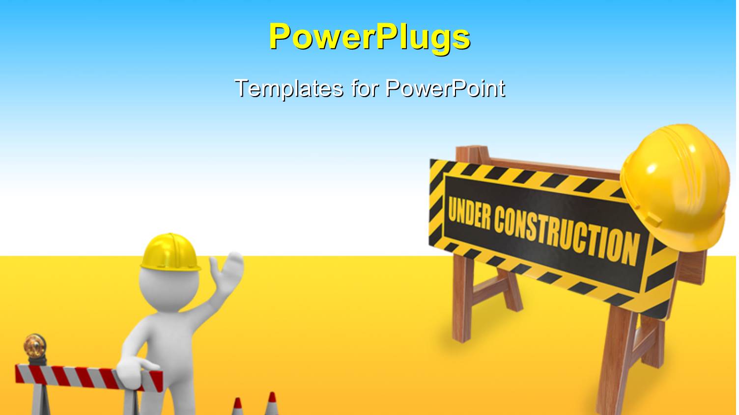 the Representation of Construction Work with Bluish Background