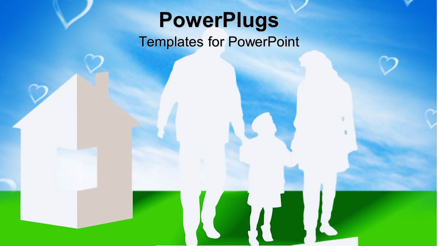 a Representation of a Family with Clear Sky in the Background