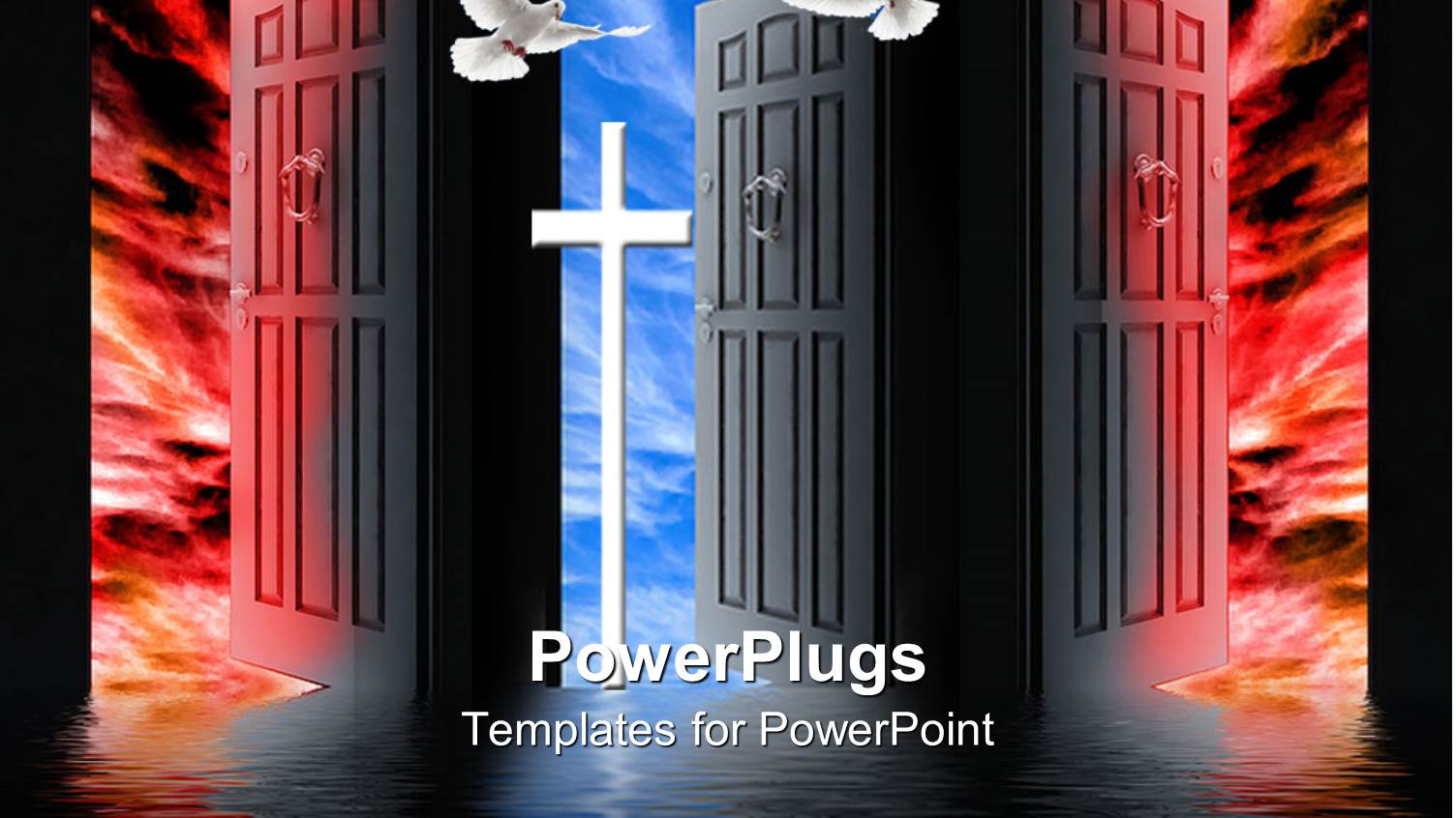 the Representation of Hell and Heaven Along with the Cross