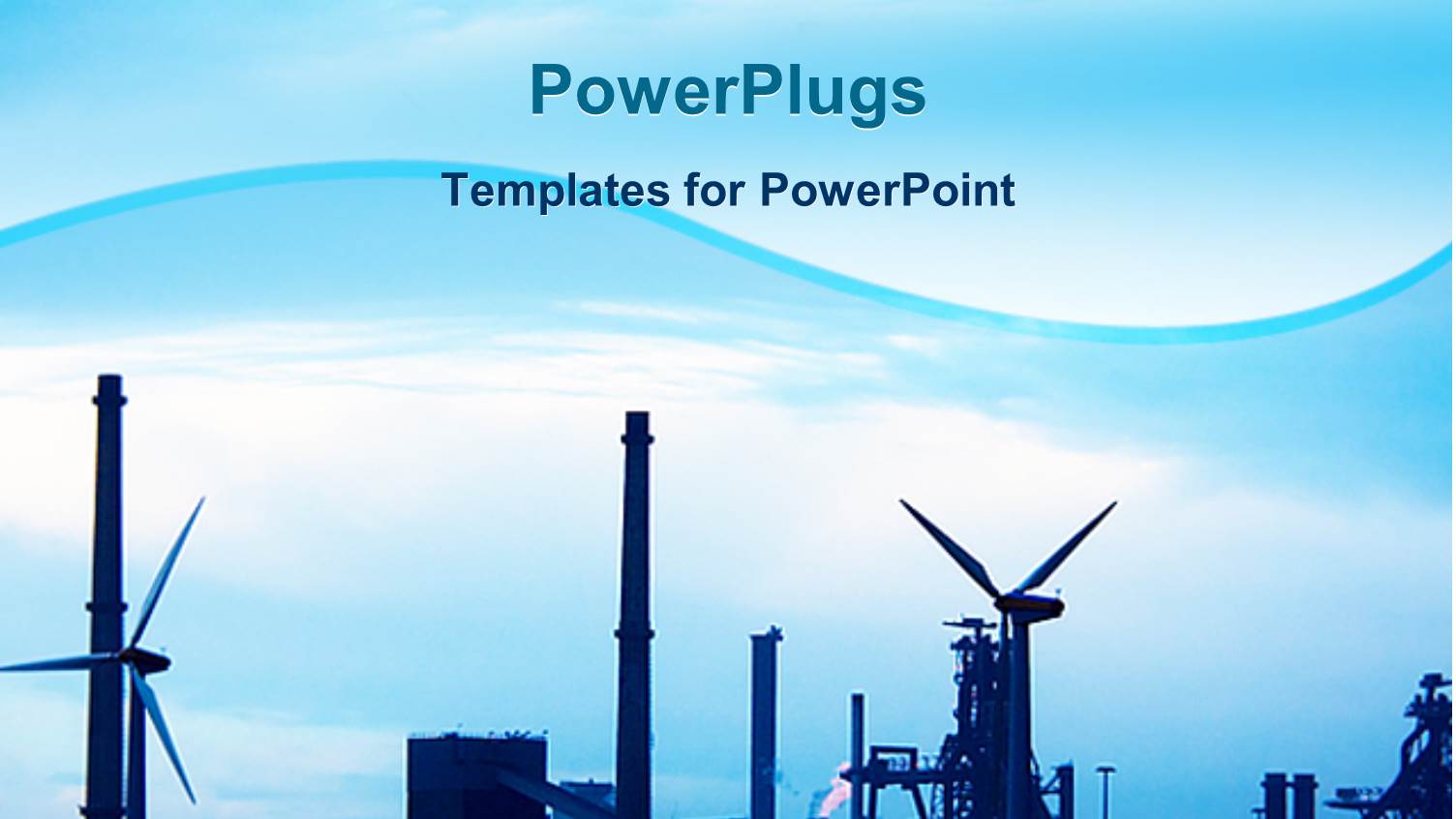 a Representation of Industry with Bluish Background