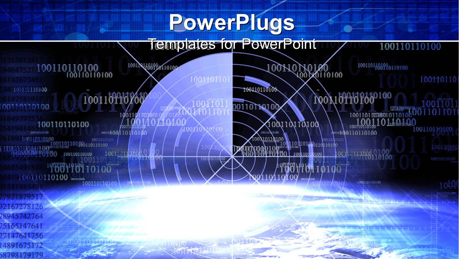 Representation of Radar Screen on Technology Background Atop of Earth Horizon